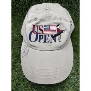 2002 US Open Bethpage Black Golf Hat Cap Beige Adjustable Imperial USA